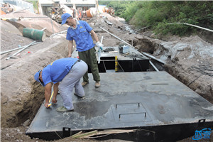 源素建材生活污水處理現(xiàn)場(chǎng)圖